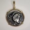 Alexander the Great, Greek Tetradrachm, 336-323 B.C. Set in 14K Yellow Gold