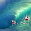 Sterling Silver Surfer Cufflinks With Red Enamel Shorts - Image 2