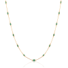 Emerald Marquise Station Necklace in 18k YG
