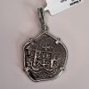 Silver 4 Real Shipwreck Coin Pendant, 1749, Potosi