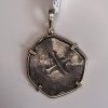 Silver 4 Real Shipwreck Coin Pendant, 1621-1656, Mexico City
