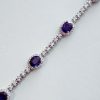 14K Sapphire and Diamond Tennis Bracelet - Image 2