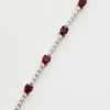 14K Ruby and Diamond Tennis Bracelet