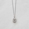 Emerald Cut Diamond Halo Pendant - Image 2