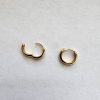 Lady's Yellow 18 Karat Huggies Earrings