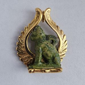 Ancient Egyptian Cat Amulet set in 18 Karat Yellow Gold (818-712 BC)