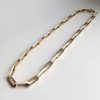 Paperclip Chain in 14 Karat Gold with White Enamel - Image 4