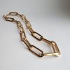 Oversized Paperclip Chain in 14 Karat Gold