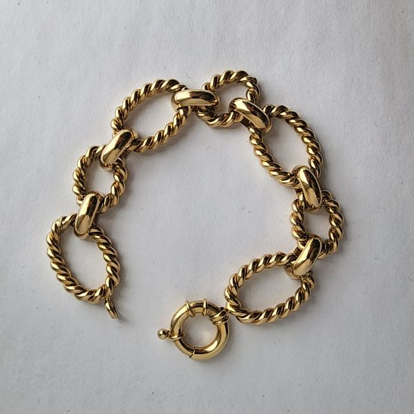 Twisted Link Bracelet in 14 Karat Gold - Image 2