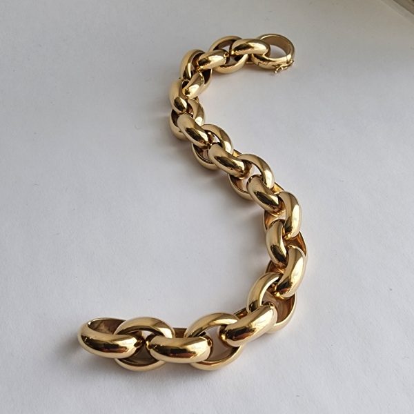 Cable Link Bracelet in 14 Karat Gold