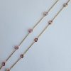 Pink Tourmaline Station Necklace in 18k Yellow Gold - Image 2
